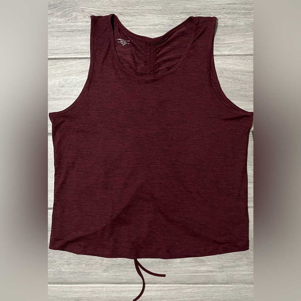 Activ8 Scrunch Back Tank Top Women's Red Activewear Wicking Ruched Back, Sz XXL